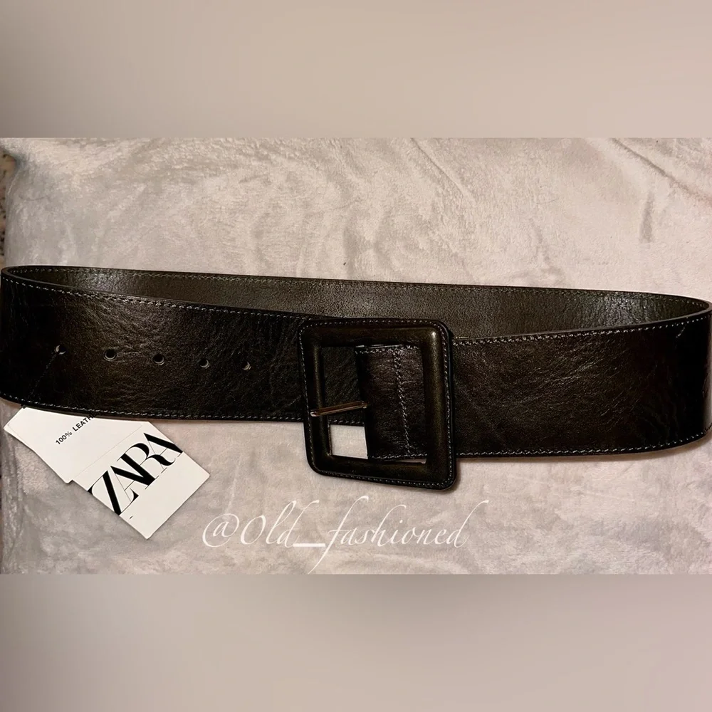 ZARA Leather Buckle Belt